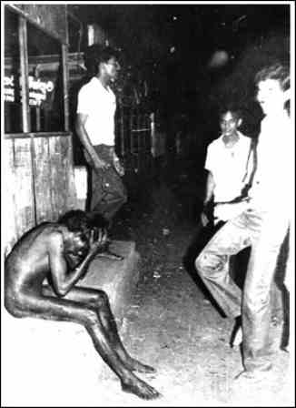 The crimes of July 1983 were a watershed for our country | pic by Chandraguptha Amarasingha - A Tamil boy stripped naked and later beaten to death by Sinhala youth in Boralla gustation - 1983 July 